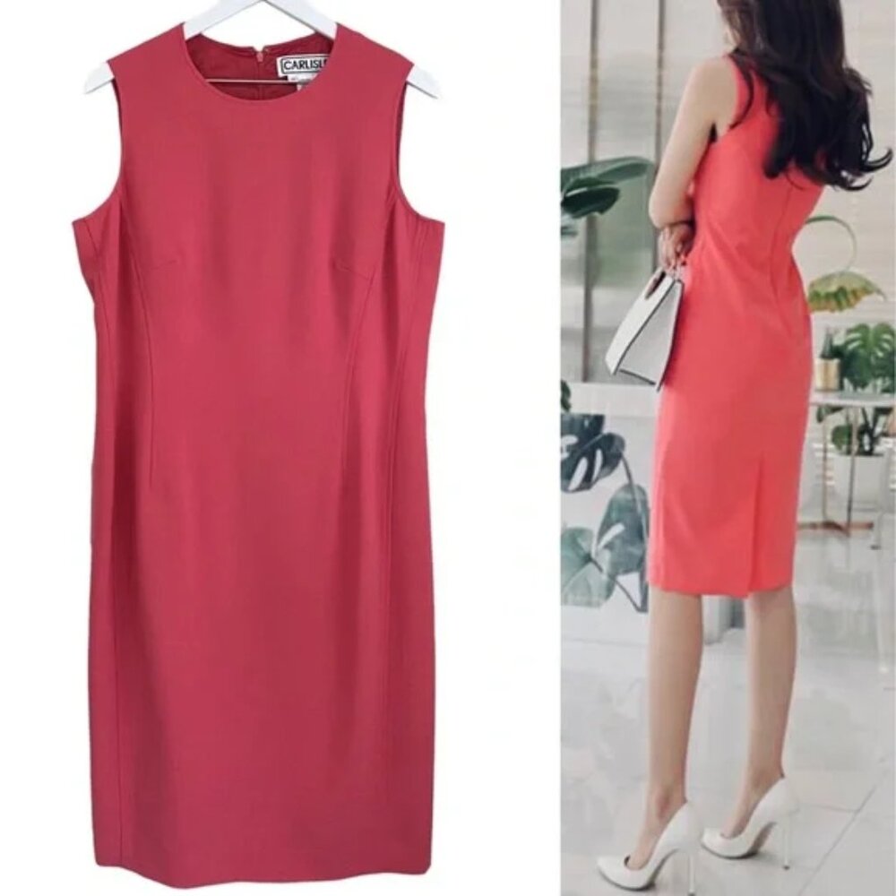 Carlisle Vintage Sleeveless Wool Blend Sheath Dress Size 12